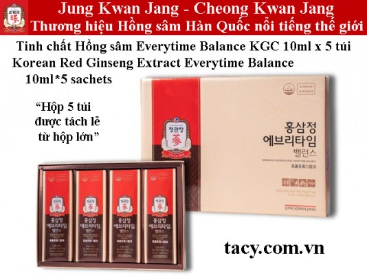 Tinh chất Hồng sâm Everytime Balance KGC 5túi*10ml