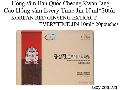 Korean Red Ginseng Extract Everytime Jin 20 pouches 10ml