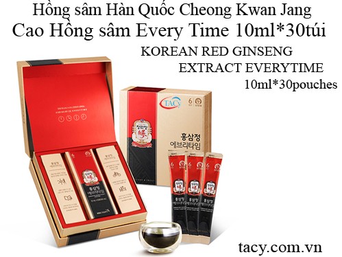 CAO HỒNG SÂM EVERYTIME KGC 30túi*10ml