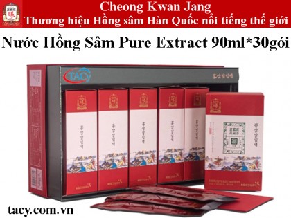 Nước Chiết Xuất Hồng Sâm Tinh Khiết Hảo Hạng KGC Cheong Kwan Jang PURE EXTRACT 30 gói x 90ml