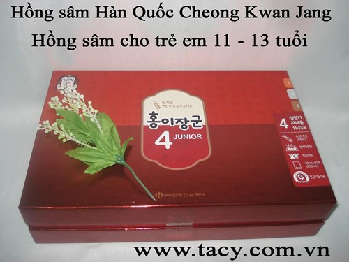 HỒNG SÂM KGC CHO TRẺ EM 11-13 tuổi 